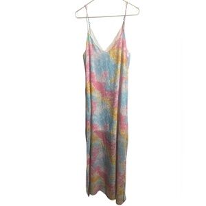 Like New- Peach Love Multicolor Tie-Dye Maxi Dress
